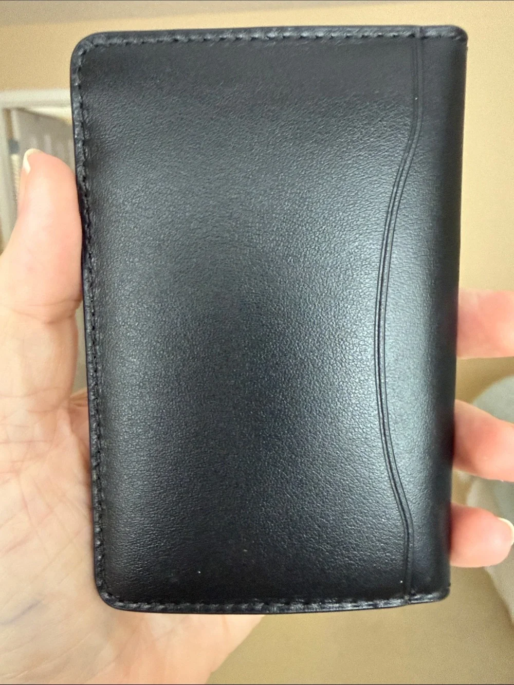 Coach Black Leather Slim Wallet